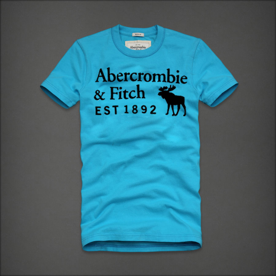 Abercrombie Fitch Hombres De Cuello Redondo Corto Remera AF5550